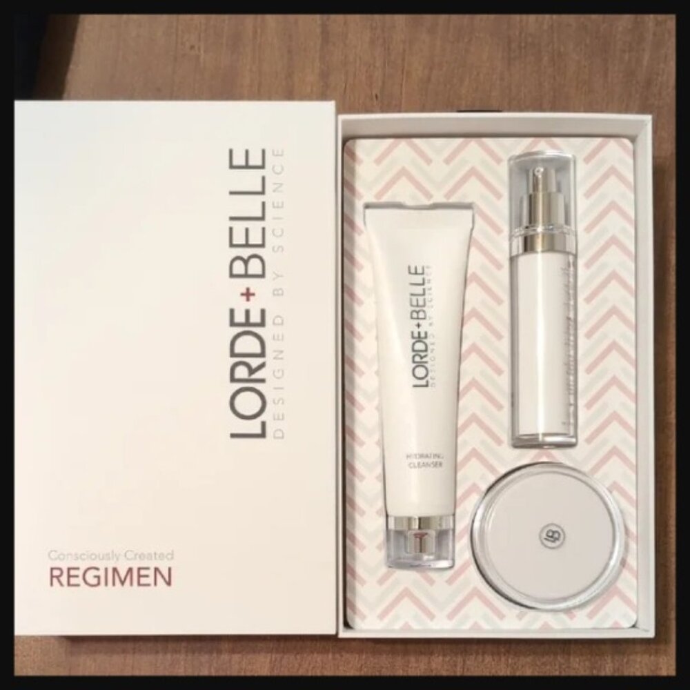 LORDE + BELLE CC SKINCARE REGIMEN Set of 3 Cleanser Repair Serum Moisturizer NIB